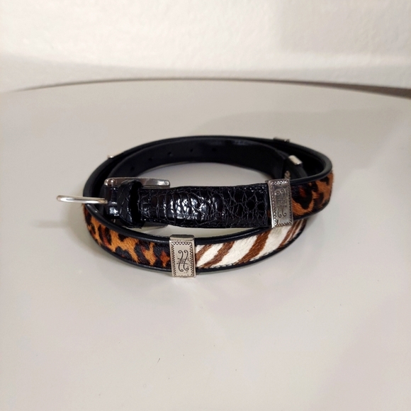 Brighton Black Leather W/ Various Animal Patterned Metal Embellished Belt - Picture 4 of 16